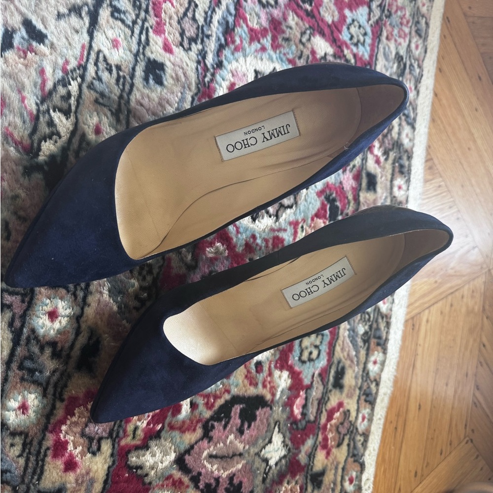 Jimmy Choo Women's Navy Suede Pumps